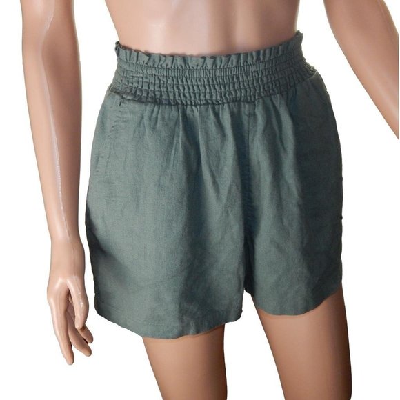 Universal Thread High Rise Elastic Waist Shorts Women's Relaxed Green Size M - Picture 10 of 10